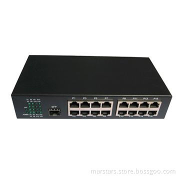 10/100Mbps 1FX+16TP Fiber Switch Supports Port Base VLAN